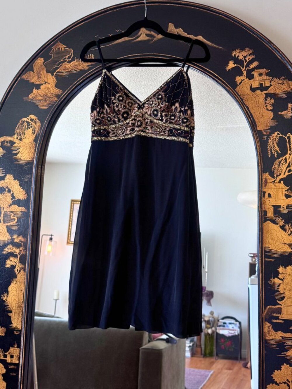 Sue Wong Embellished Silk Dress (Eat Pray Love Collection) - Size 6